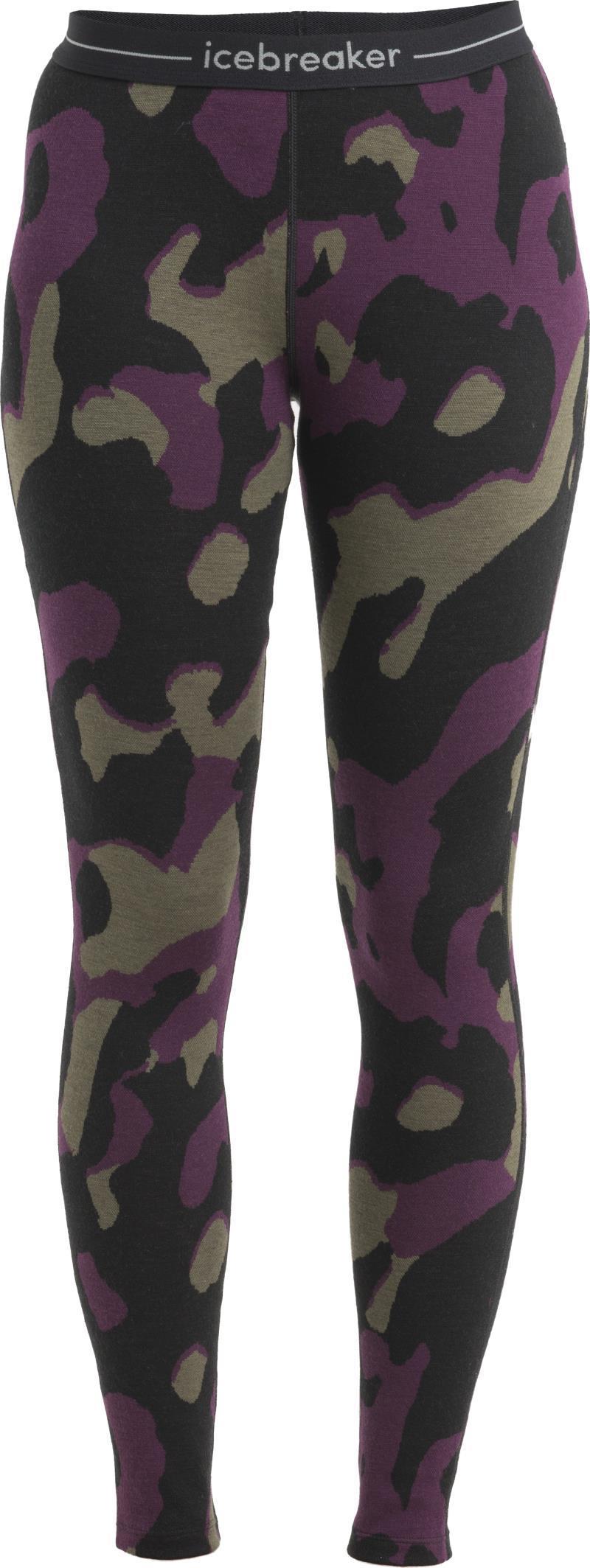 Merino 260 Vertex Leggings - Natural Camo - Womens - Black / Loden / Nightshade - Jacquard 1