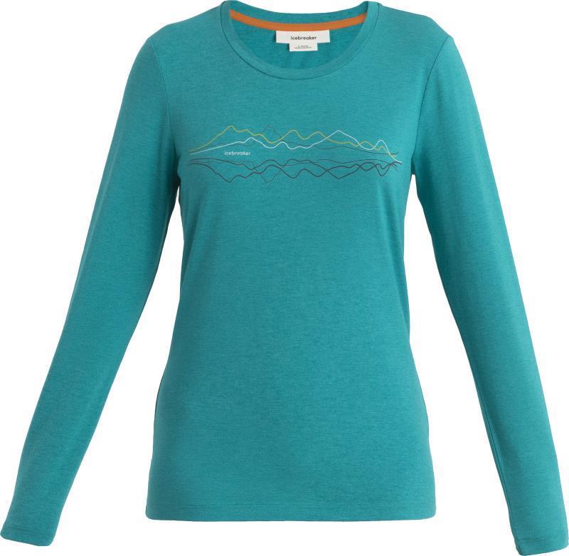 Merino Central Classic LS Tee - Icebreaker - Womens - Flux Green 1