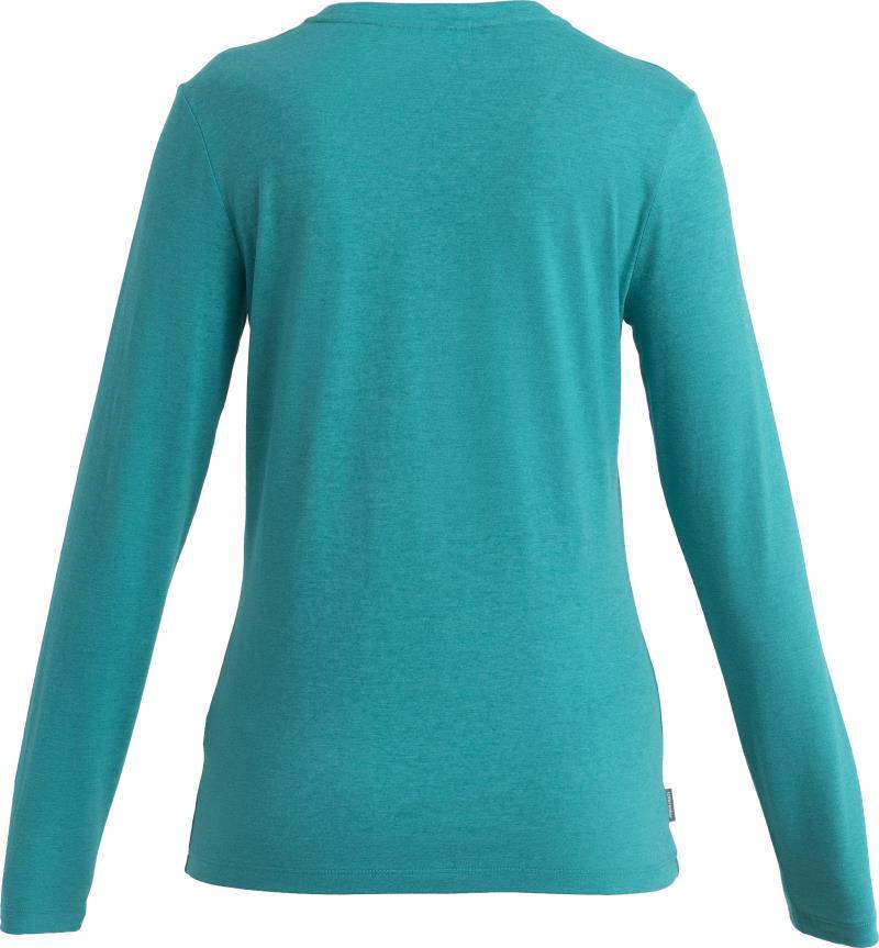 Merino Central Classic LS Tee - Icebreaker - Womens - Flux Green 2