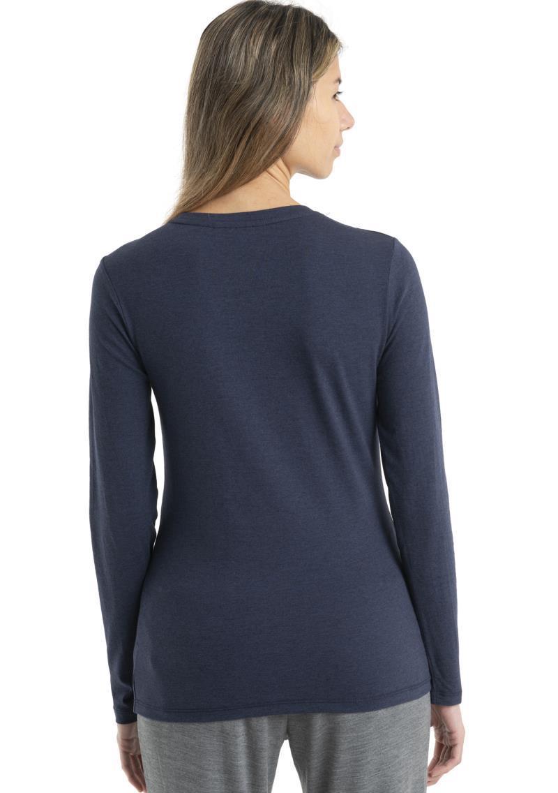 Merino Central Classic LS Tee - Icebreaker - Womens - Midnight Navy #401 4