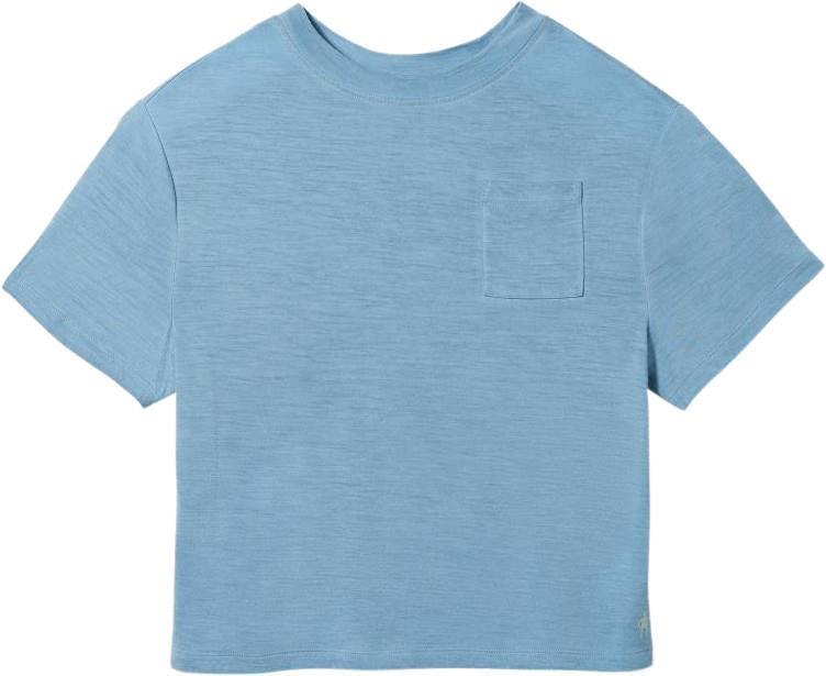 Merino Cropped SS Tee - Womens - Twilight Blue 1