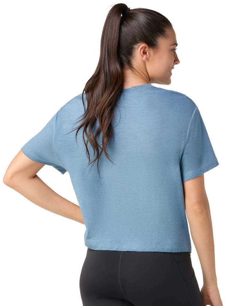 Merino Cropped SS Tee - Womens - Twilight Blue 3