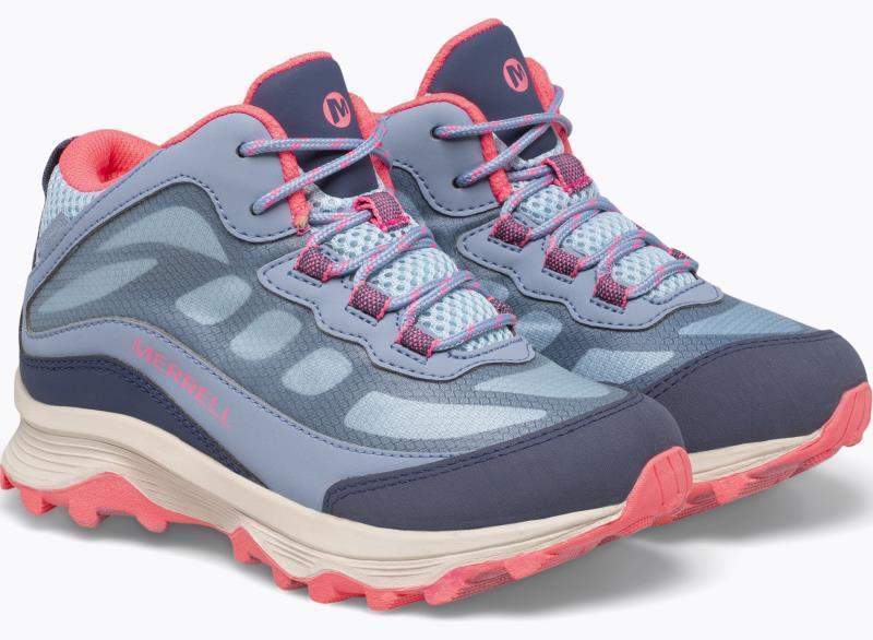Moab Speed Mid WTPF - Kids - Dusty Blue / Coral 5