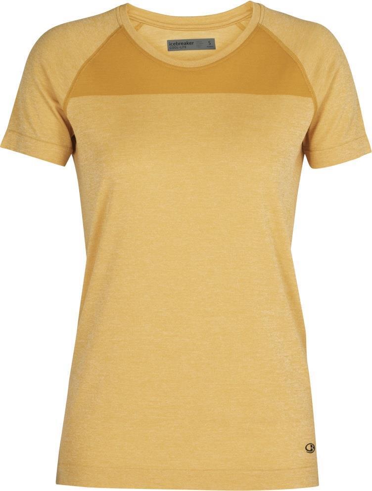 Motion Seamless SS Crewe - Womens - Safflower Heather 1