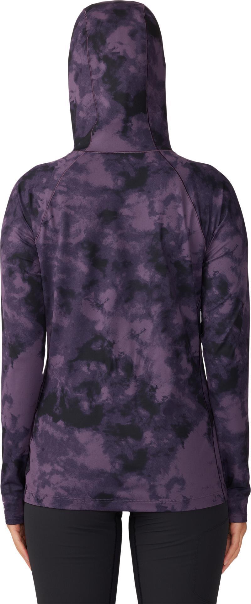 Mountain Stretch LS Hoody - Womens - Blurple Ice Dye Print 3