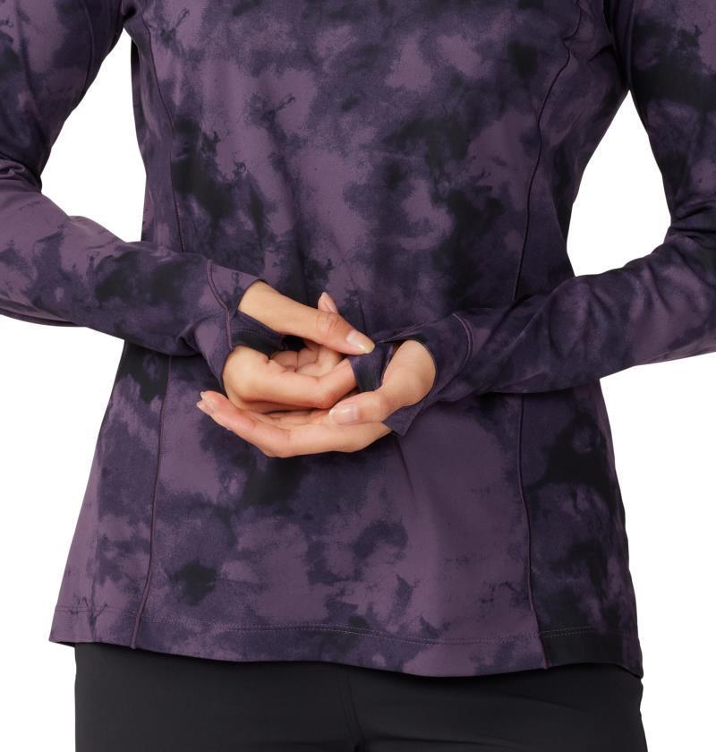 Mountain Stretch LS Hoody - Womens - Blurple Ice Dye Print 5
