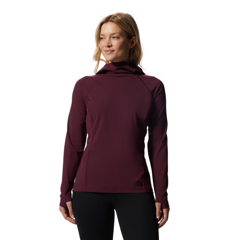 Mountain Stretch LS Hoody - Womens - Cocoa Red 1