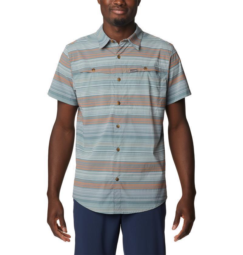 Newton Ridge Plaid SS - Mens - Metal Striped Sunset 1