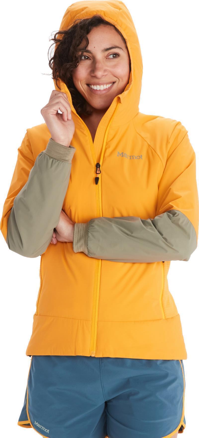 Novus LT Hybrid Hoody - Womens - Golden Sun / Vetiver 2