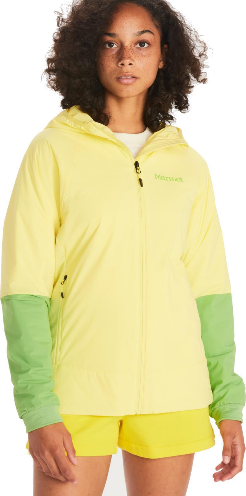 Novus LT Hybrid Hoody - Womens - Light Yellow / Kiwi 1