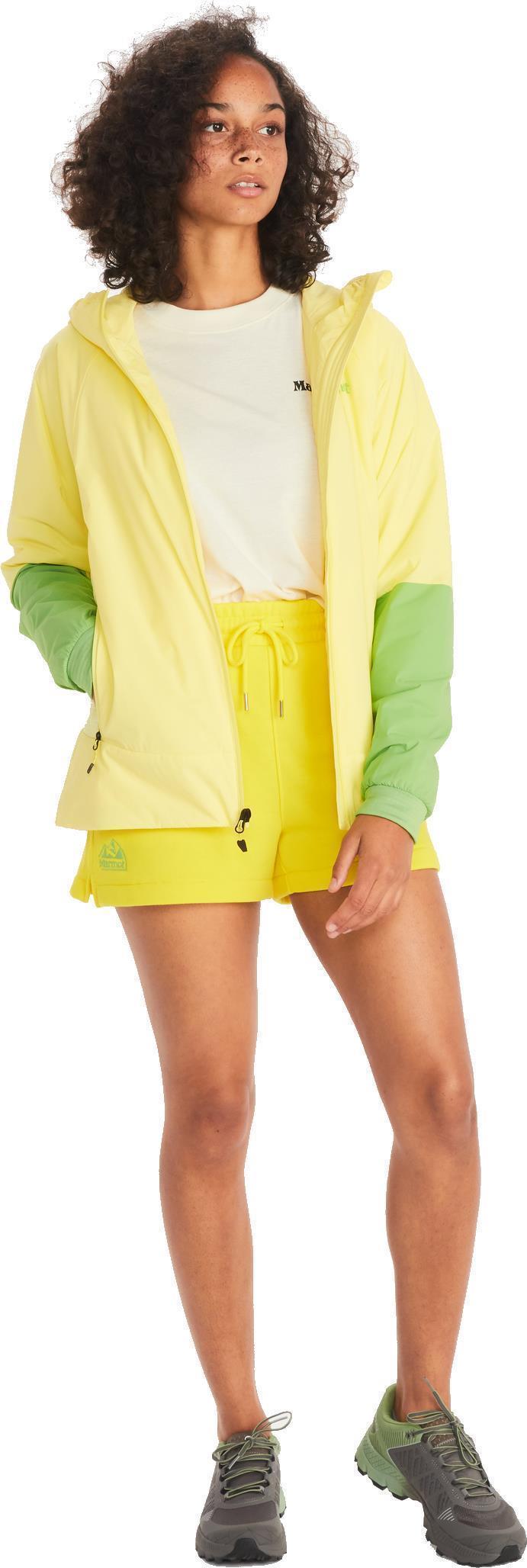 Novus LT Hybrid Hoody - Womens - Light Yellow / Kiwi 2