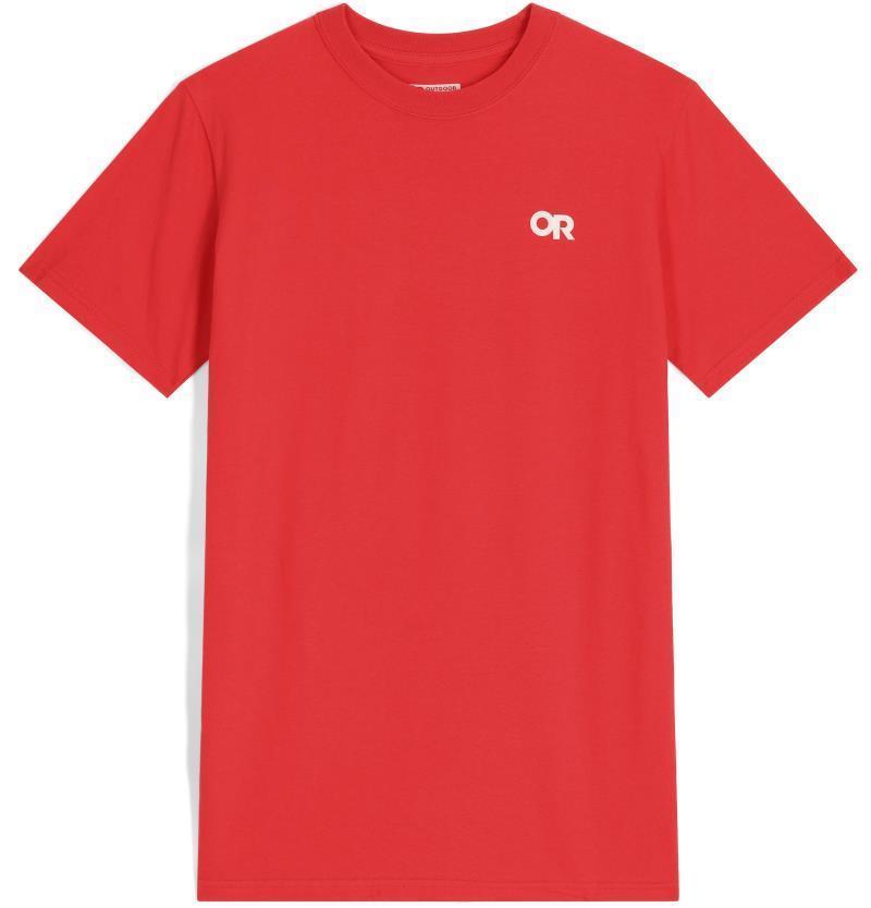 OR Lockup Back Logo T-Shirt - Unisex - Cranberry / White 1