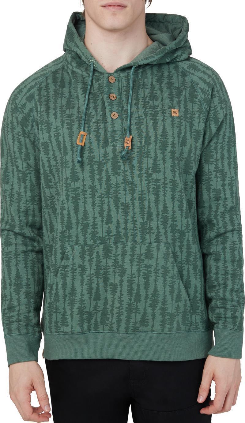 Oberon Hoodie - Mens - Forest Green Heather - Treestripe AOP 1