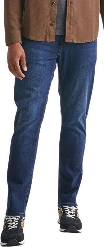 Performance Denim Relaxed Tapered Jeans, 34" Inseam - Rinse - Mens - Dark Stone 1