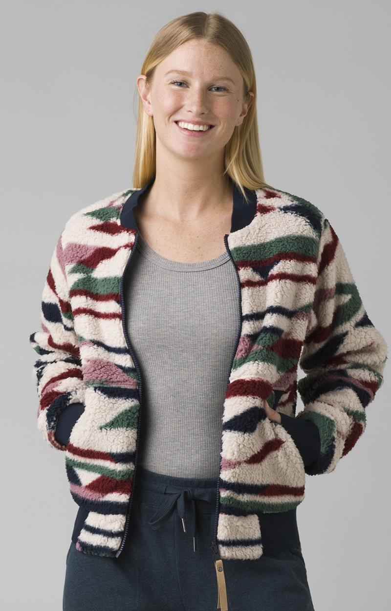 Polar Escape Bomber Jacket - Womens - Maroon Geo 2