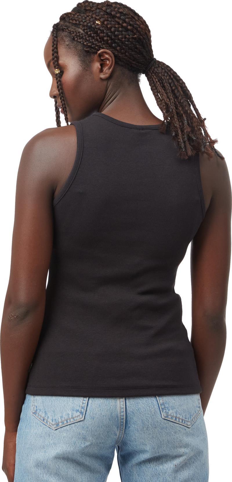 Rib High Neck Tank - Womens - Meteorite Black 2