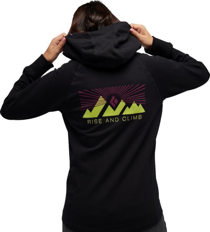 Rise And Climb Full Zip Hoody - Womens - Black 3