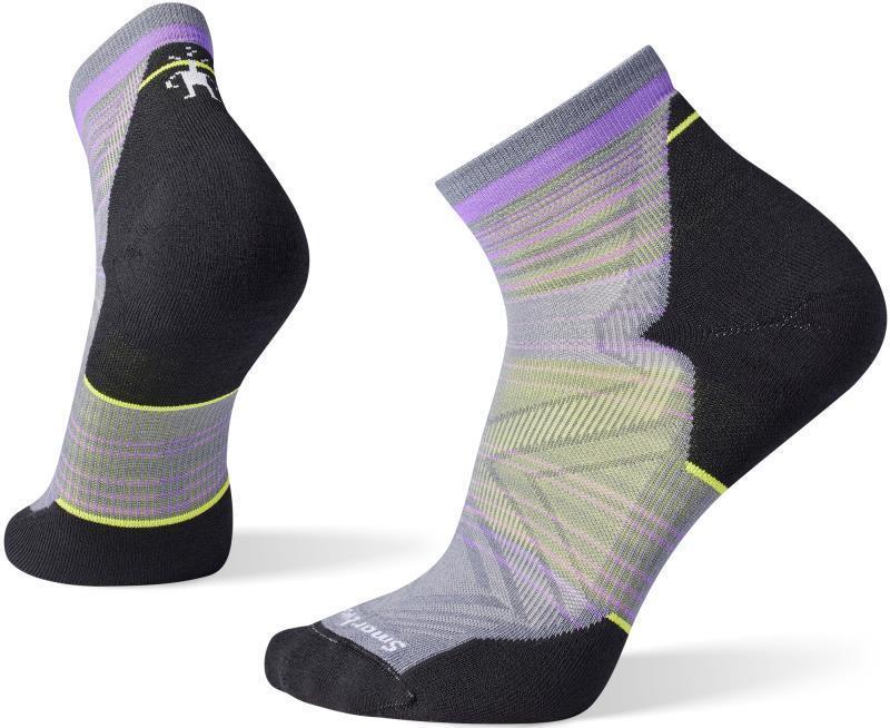 Run Targeted Cushion Pattern Ankle Socks - Mens - Graphite 1