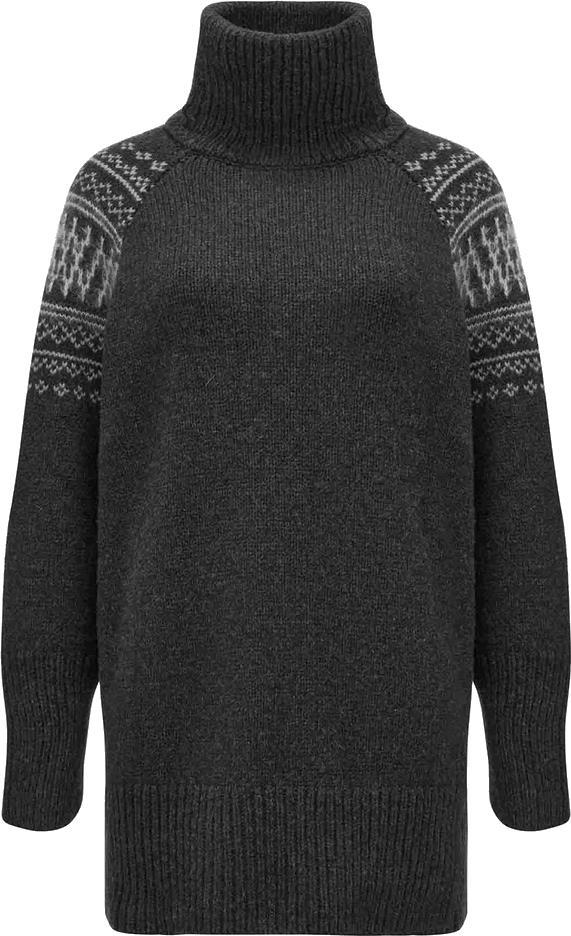 Setesdal Turtleneck Oversized Sweater - Womens - Charcoal 1