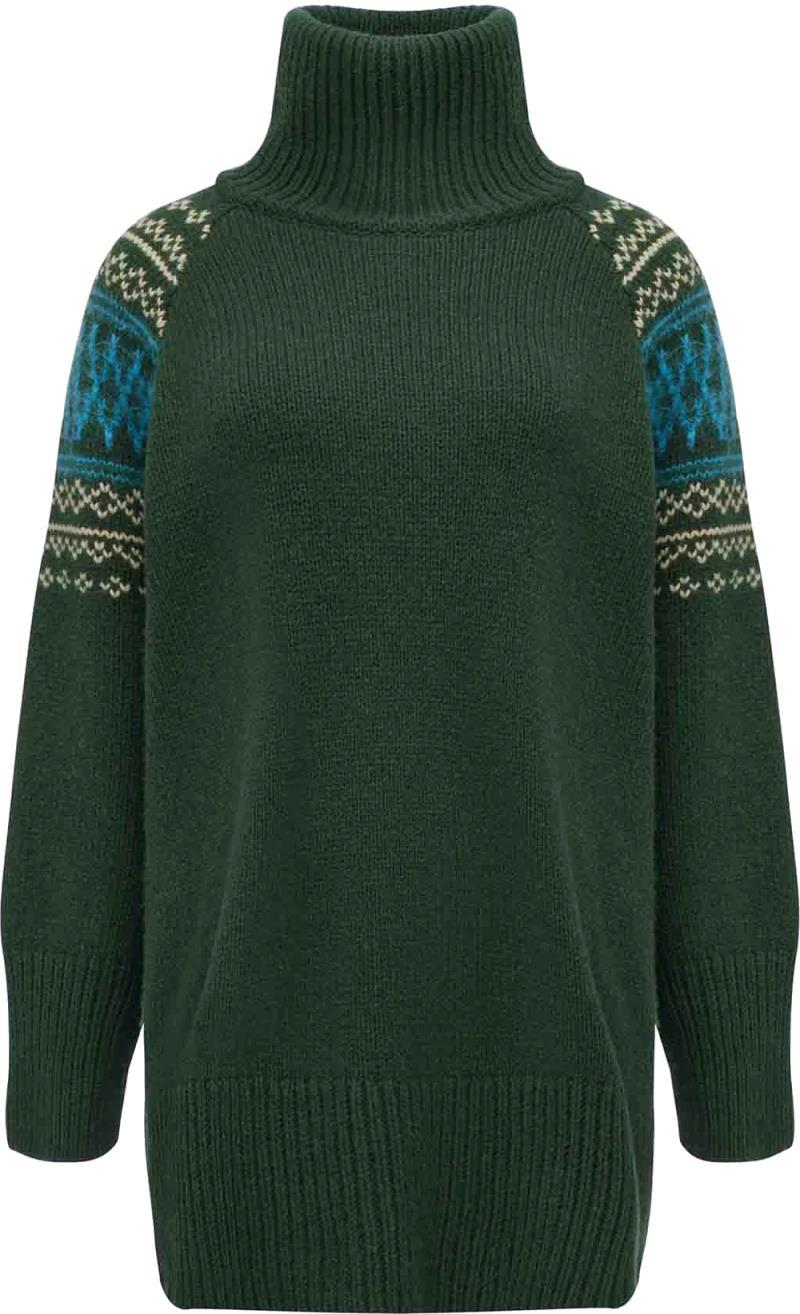Setesdal Turtleneck Oversized Sweater - Womens - Olive 1