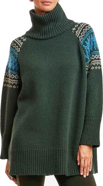 Setesdal Turtleneck Oversized Sweater - Womens - Olive 2