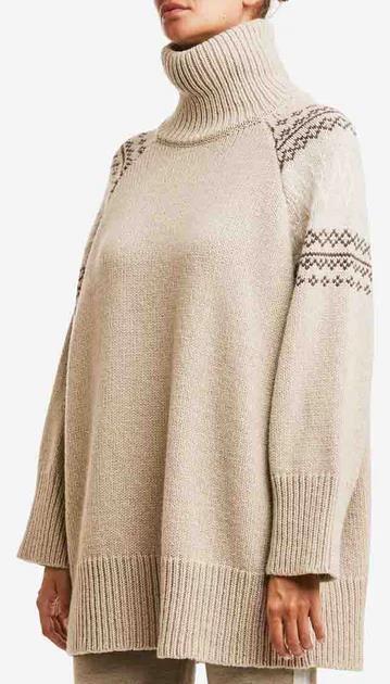 Setesdal Turtleneck Oversized Sweater - Womens - Sand 2