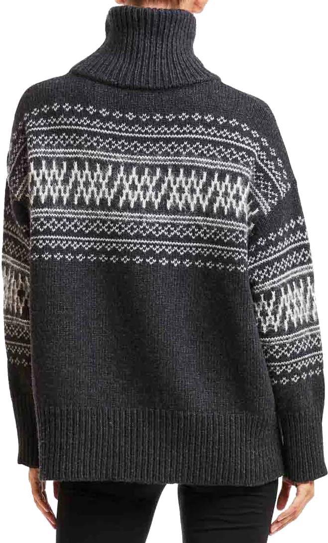 Setesdal Turtleneck Sweater - Womens - Charcoal 3
