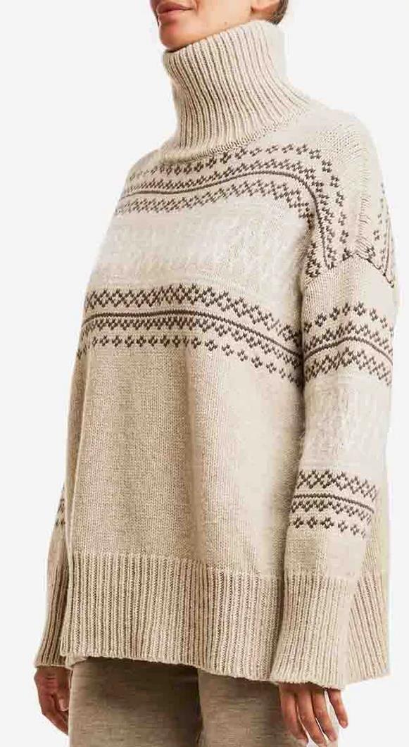 Setesdal Turtleneck Sweater - Womens - Sand 2