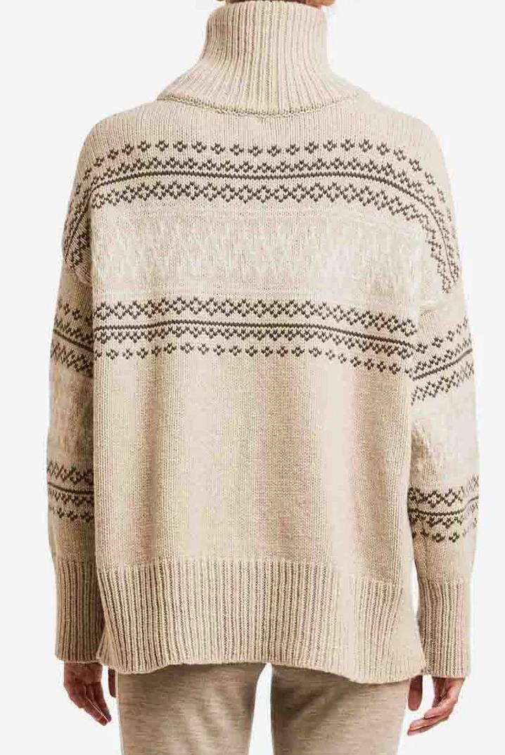 Setesdal Turtleneck Sweater - Womens - Sand 3
