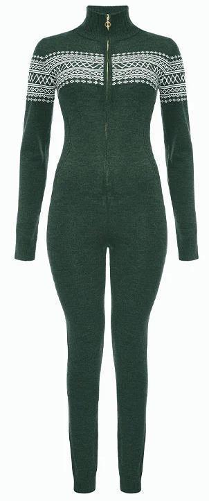 Signature Jumpsuit - Womens - Dark Green 1