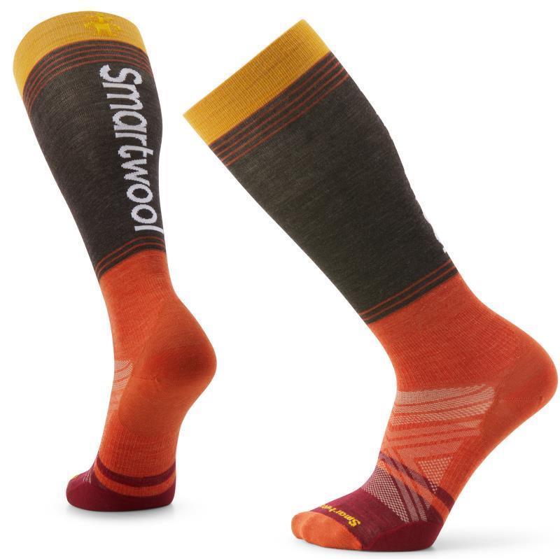 Ski Zero Cushion Logo Over The Calf Socks - Mens - Chestnut 1