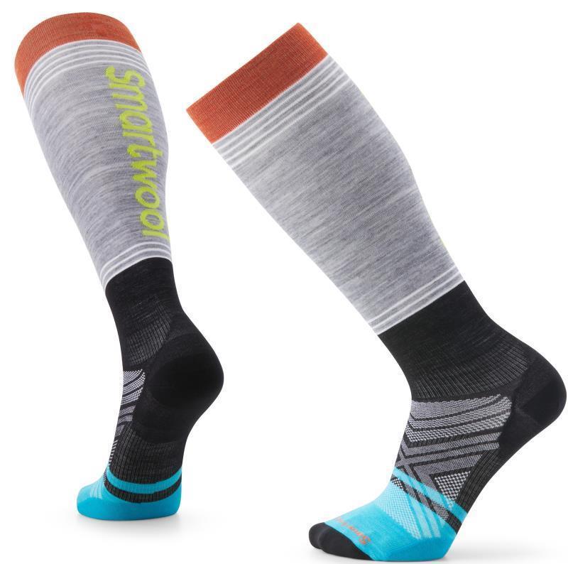 Ski Zero Cushion Logo Over The Calf Socks - Mens - Light Gray 1