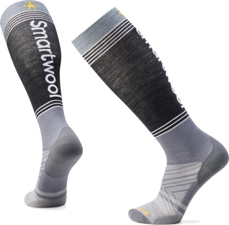 Ski Zero Cushion Logo Over The Calf Socks - Mens - Pewter Blue 1