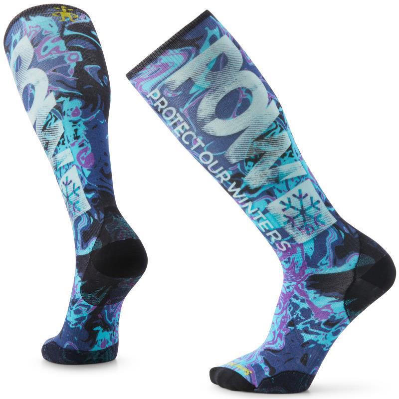 Ski Zero Cushion POW Print Over The Calf Socks - Mens - Capri 1