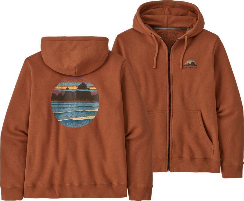 Skyline Stencil Uprisal Full Zip Hoody - Unisex - Fertile Brown 1