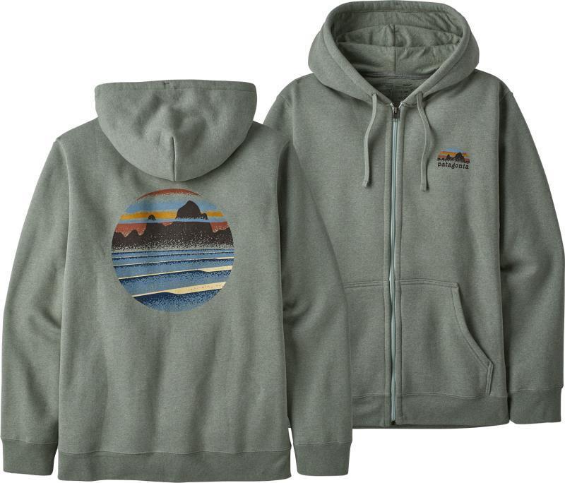 Skyline Stencil Uprisal Full Zip Hoody - Unisex - Sleet Green 1