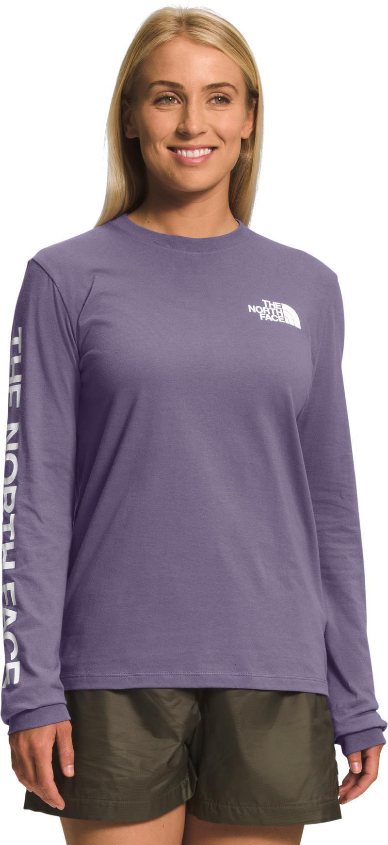 Sleeve Hit Graphic LS Tee - Womens - Lunar Slate / TNF White 1