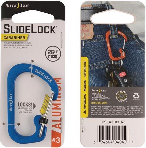 SlideLock Carabiner #3 - Aluminum - Blue 1