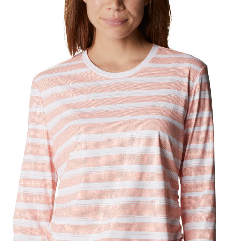 Sun Deflector Summerdry LS Shirt - Womens - Coral Reef Brush Stripe 4