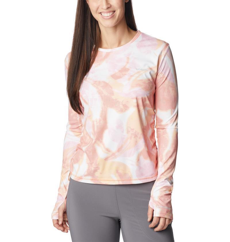 Sun Deflector Summerdry LS Shirt - Womens - Peach / Bloomdye 1
