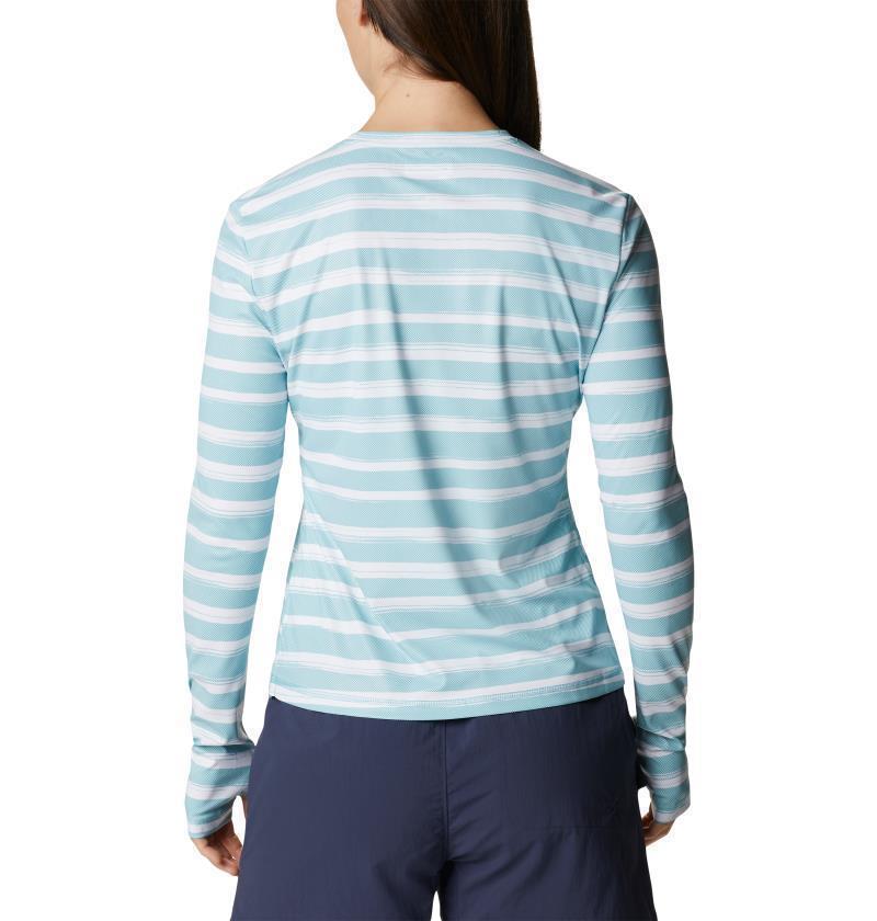 Sun Deflector Summerdry LS Shirt - Womens - Sea Wave Brush Stripe 2