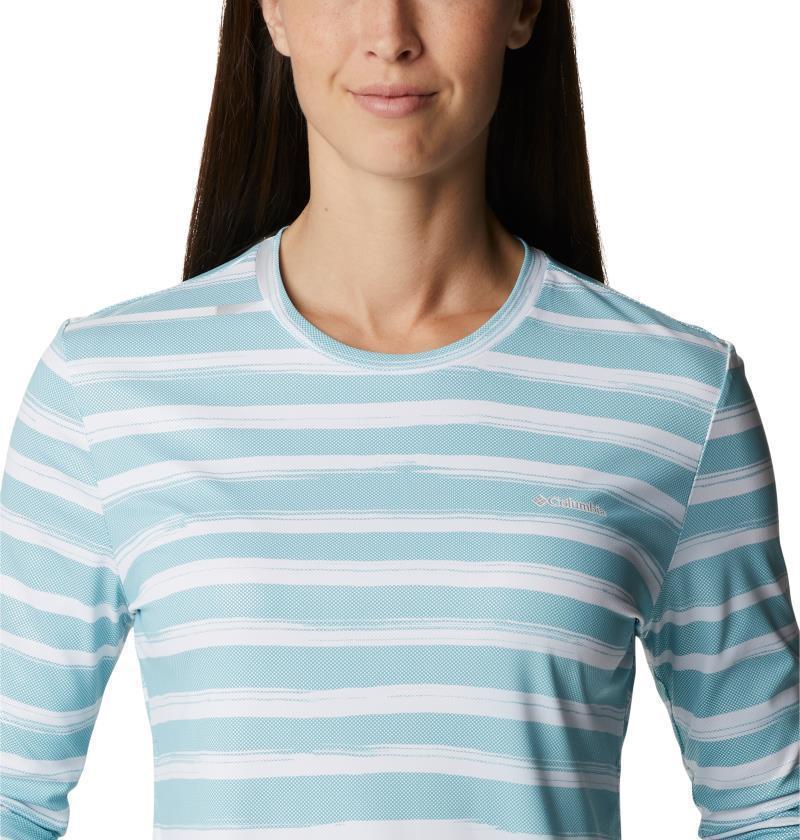 Sun Deflector Summerdry LS Shirt - Womens - Sea Wave Brush Stripe 5