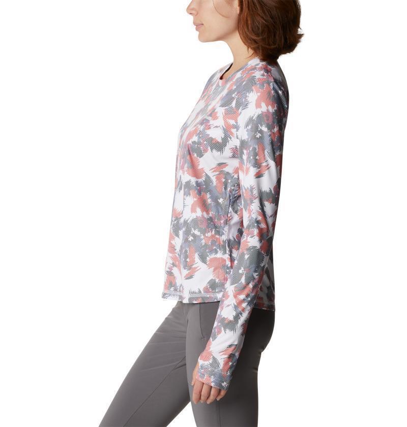 Sun Deflector Summerdry LS Shirt - Womens - White Typhoon Blooms 4