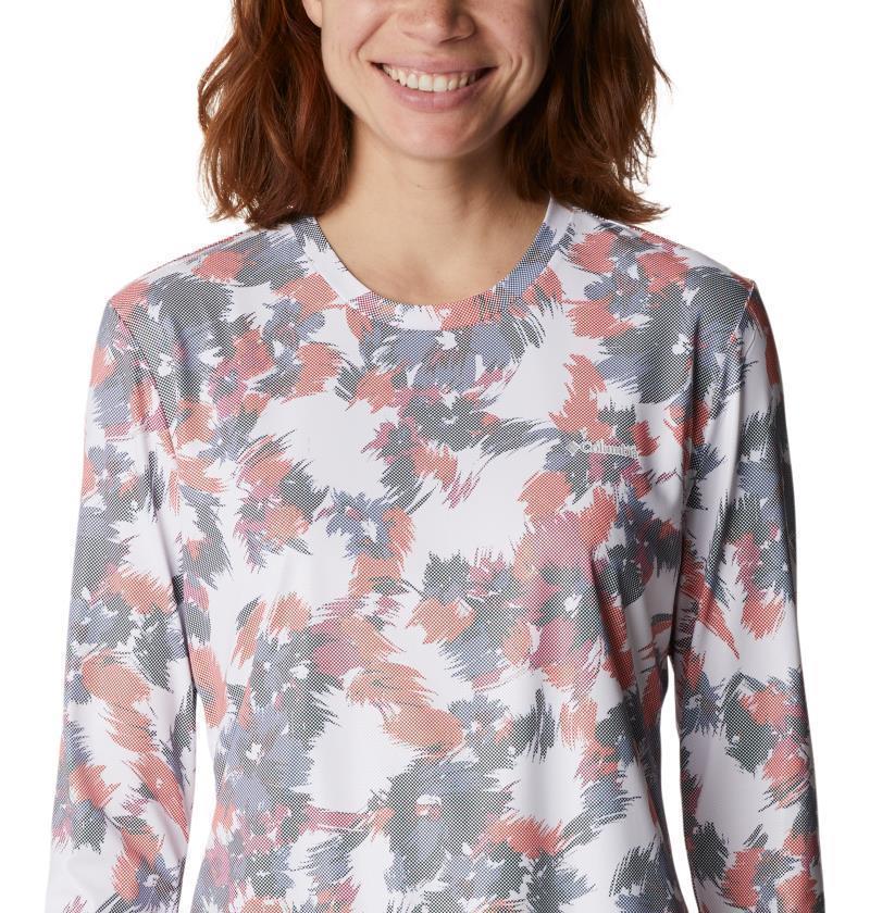Sun Deflector Summerdry LS Shirt - Womens - White Typhoon Blooms 5