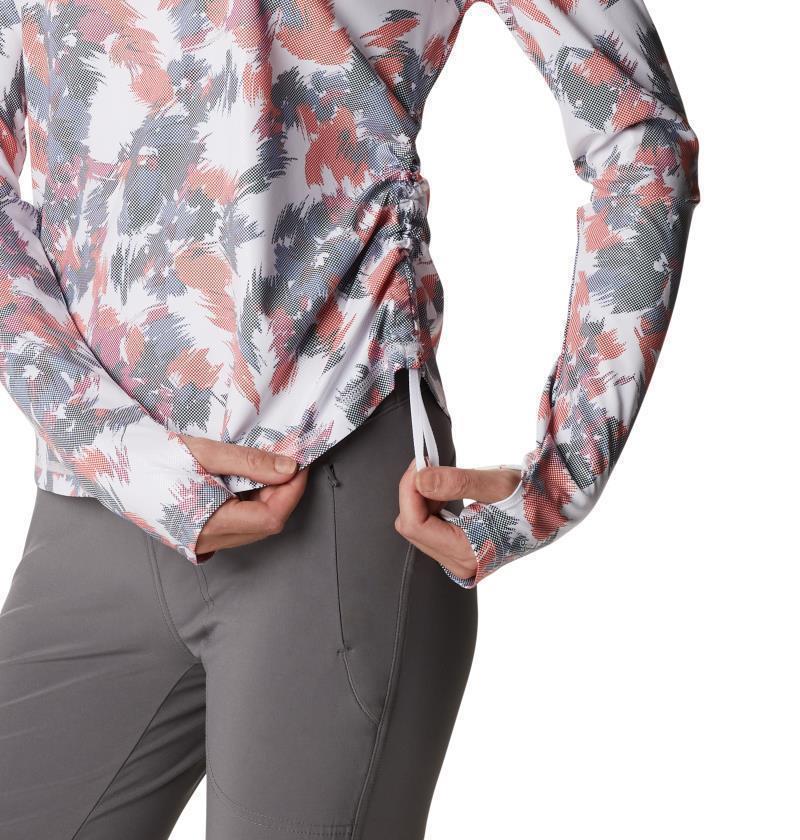 Sun Deflector Summerdry LS Shirt - Womens - White Typhoon Blooms 7