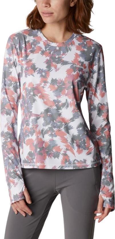 Sun Deflector Summerdry LS Shirt - Womens - White Typhoon Blooms 1
