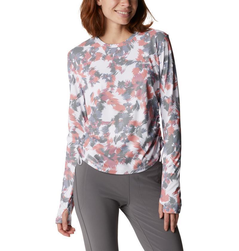 Sun Deflector Summerdry LS Shirt - Womens - White Typhoon Blooms 2