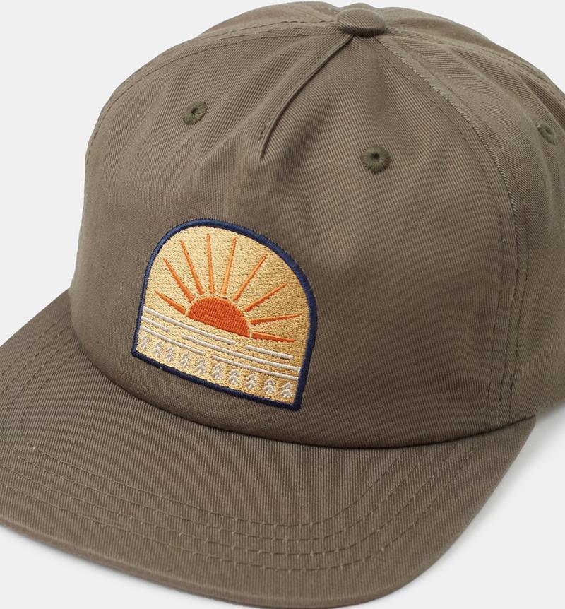 Sunrise Patch Snapback - Olive Night Green 2