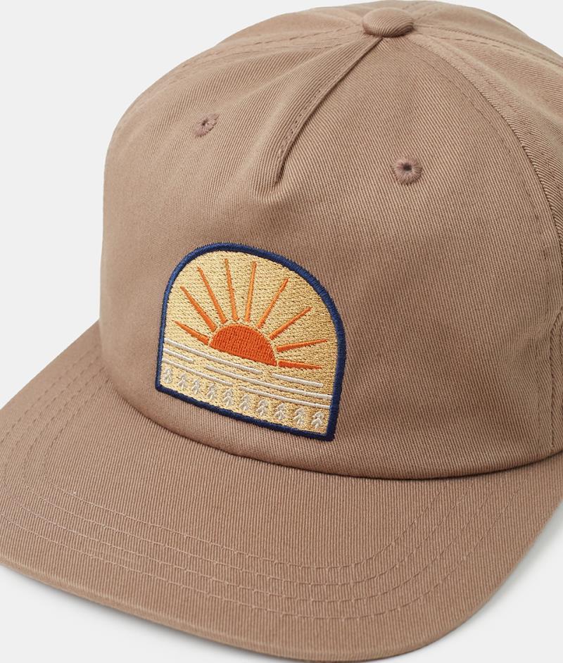 Sunrise Patch Snapback - Pine Bark 2
