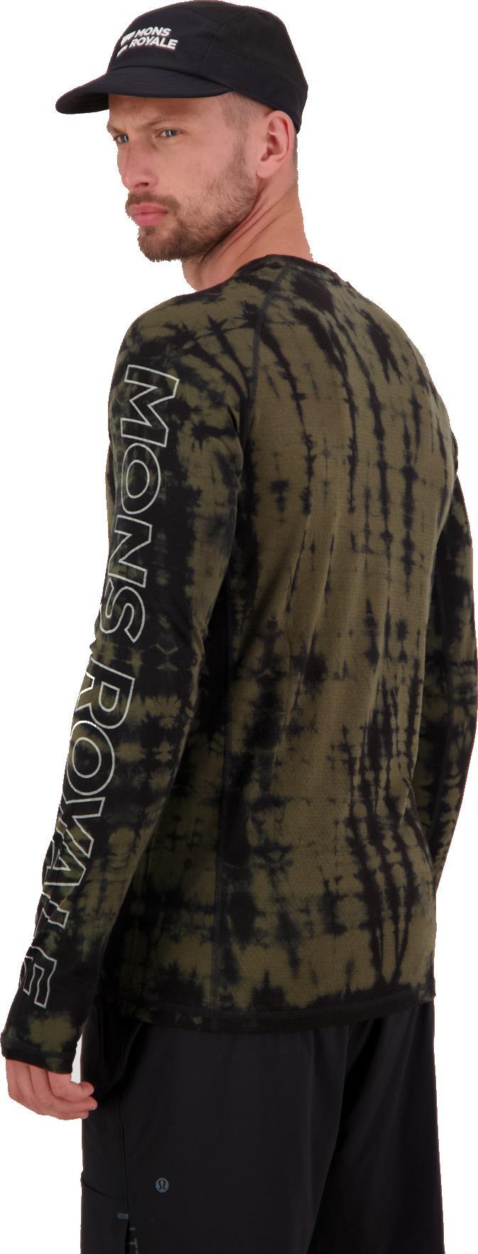 Temple LS Garment Dyed - Mens - Olive Tie Dye 3